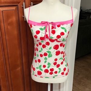 Y2K Victoria's Secret Pink Cherry Print tank top camisole Size:M